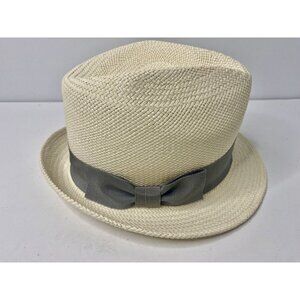 Women's Hat Attack Hatattack Straw Sun Hat Made In USA Gray‎ Bow